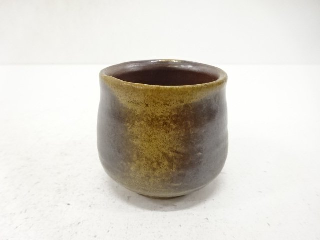 JAPANESE CERAMICS / BIZEN WARE GUINOMI SAKE CUP / ARTISAN WORK